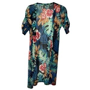 4/$24 Tropical Print Multi Color Shrug‎
